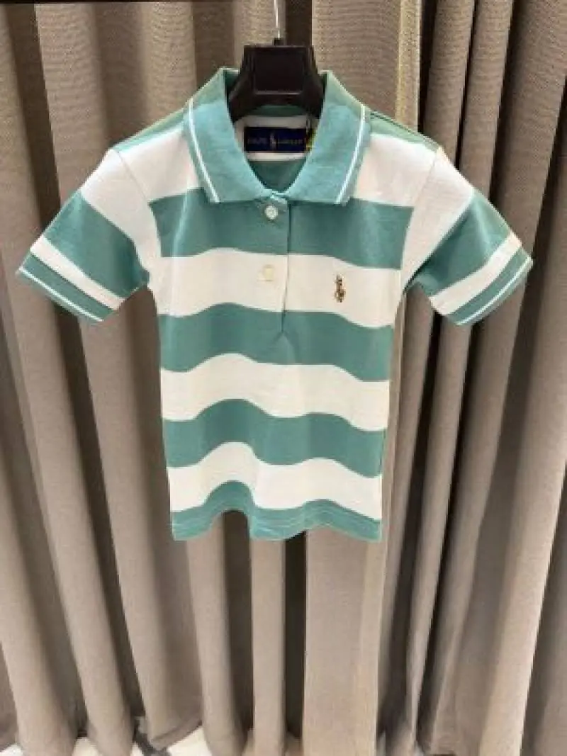 No return Ralf Lauren imported polo Tshirt White Green