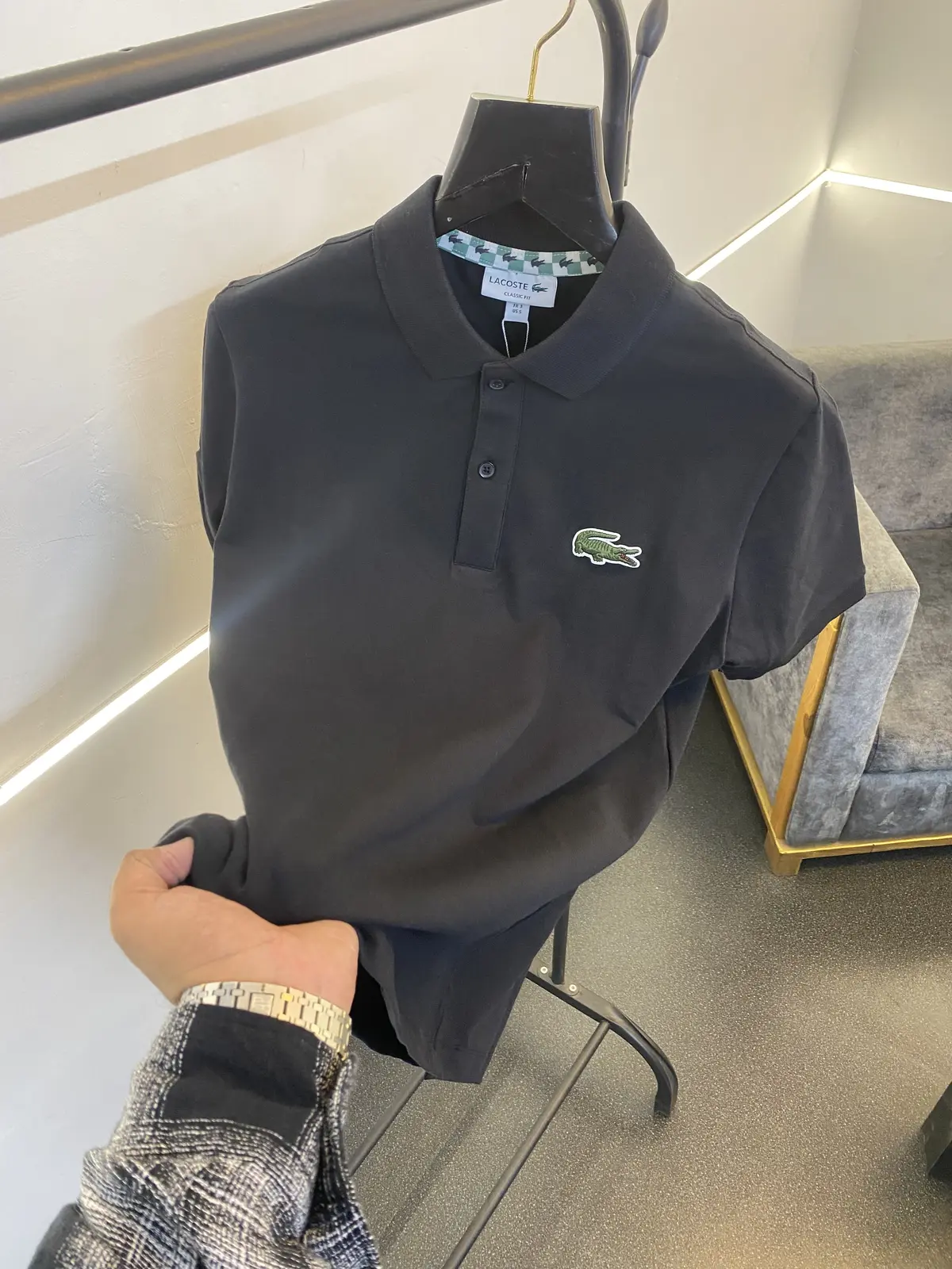 Lacoste imported polo tshirt black sale - Image 2