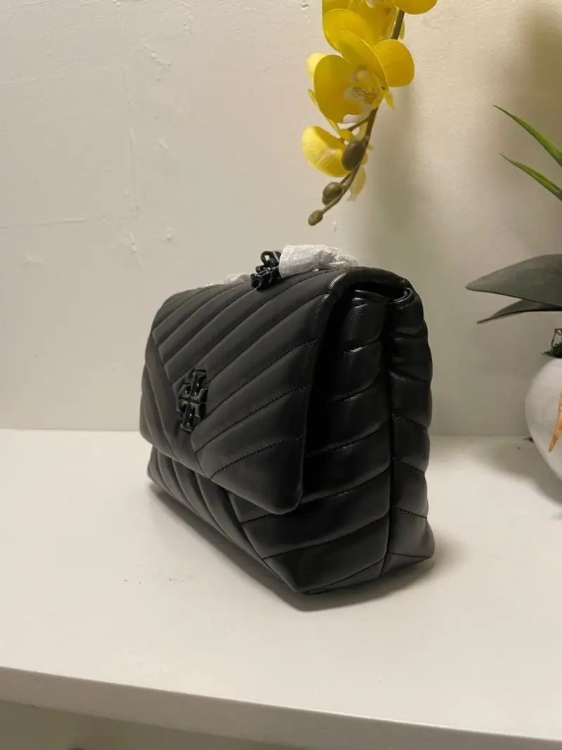 Tori Burch Kira AllBlack Quilted Shoulder With DoubleBox - Image 2