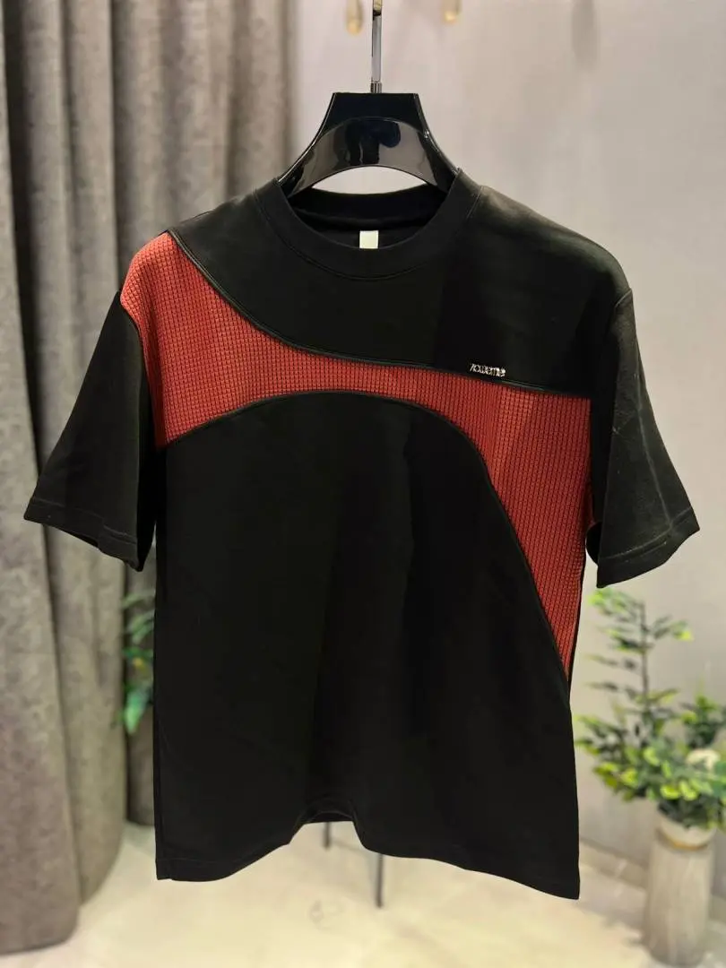 KOREAN IMPORTED HIGH DEMAND ARTICLE T-SHIRT BLACK AND RED - Image 2