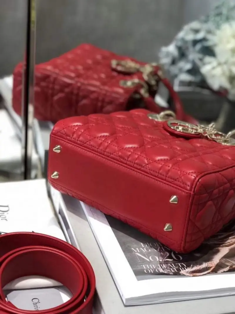Dior Lady My ABC Elite Quality With OG Box & Dus Bag & Scarf WIth Star Charm (Red-295) - Image 5