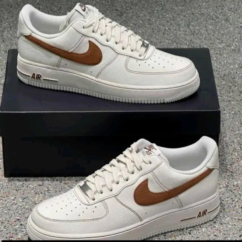 Nike AirForce 1 Low IvorySaddle Brown - Image 2