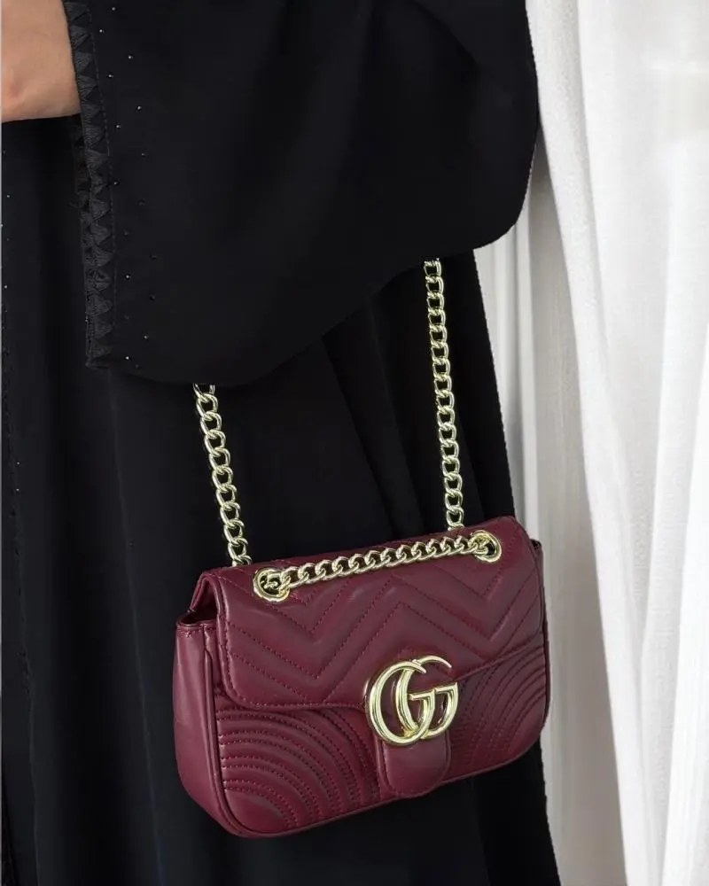 Gucci GG Marmont Premium Shoulder Bag With OG Double Box & Premium Dust Bag & Carry Bag & Accessories (Wine - 1230) - Image 7