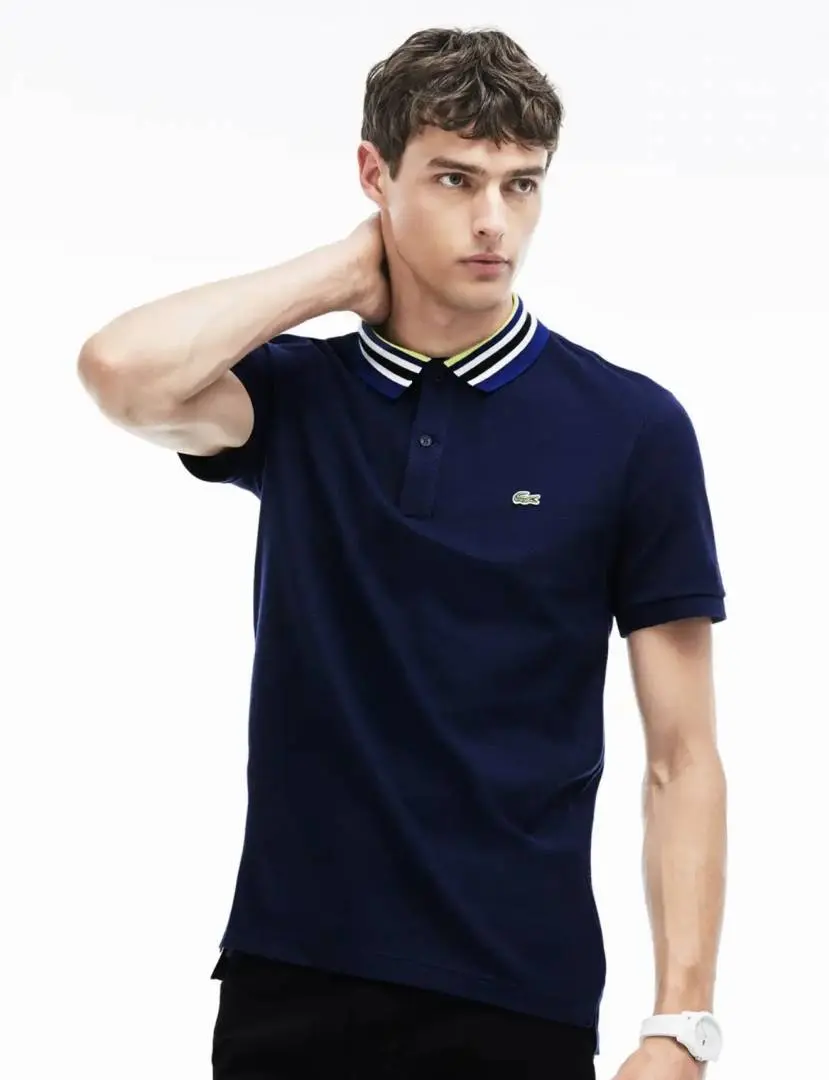 Lacoste Premium Store Article Navy Blue Polo Tshirt