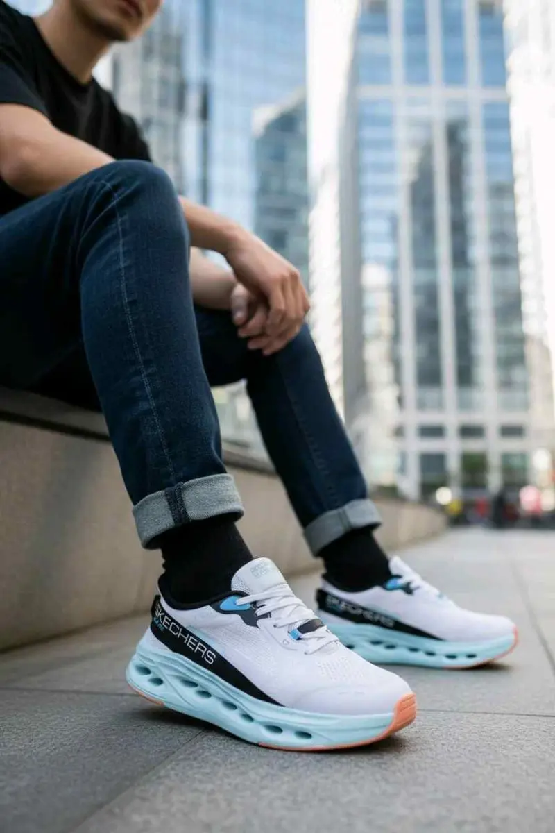 Skecherrss MAX Cushioning Glide-Step - A Slip-ins in WhiteMulti - Image 4