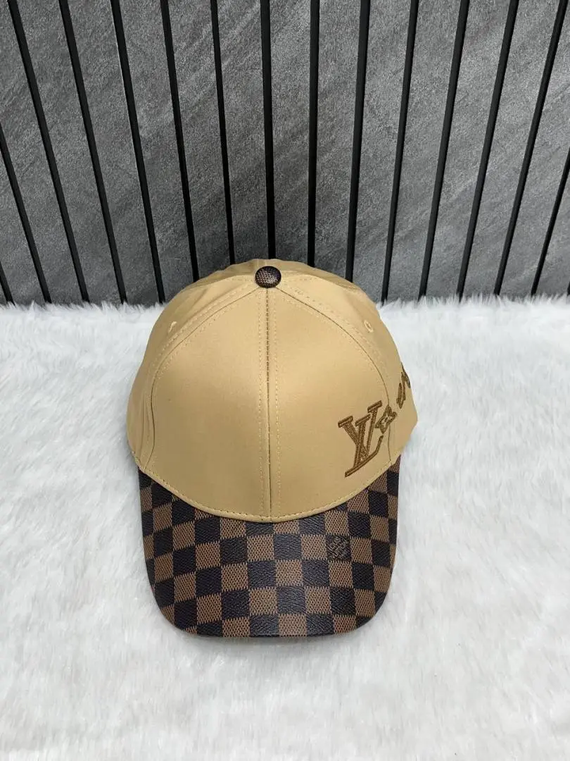 Louis Vuitton Signature Lovers Side Logo Apricot Premium Unisex Cap With Safety Box - Image 2