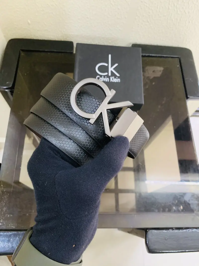 12 CK CALVIN KLINE GREY PREMIUM QUALITY BELT WITH BOX