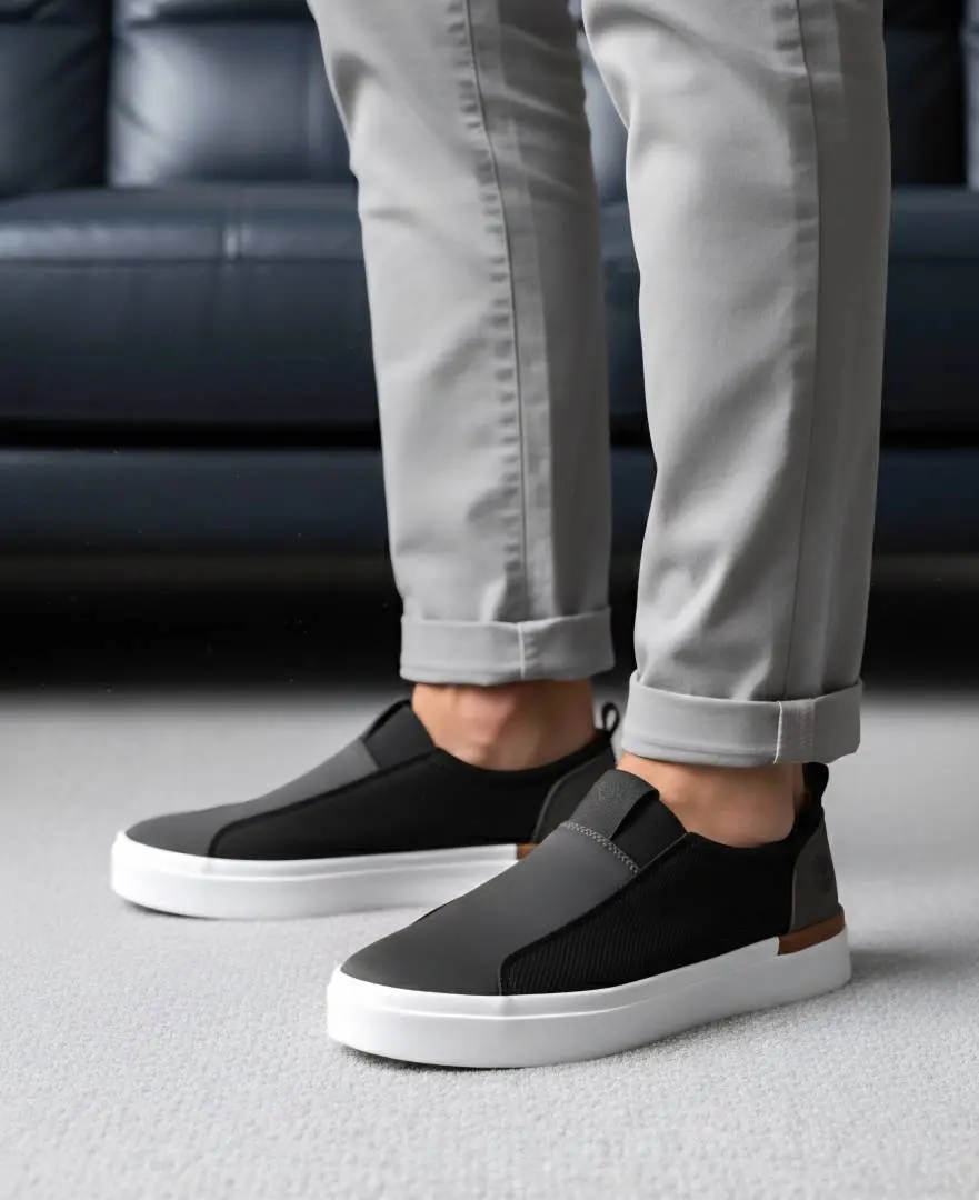 TIMBERLAND SLIP ON SNEAKER BLACK GREY - Image 2