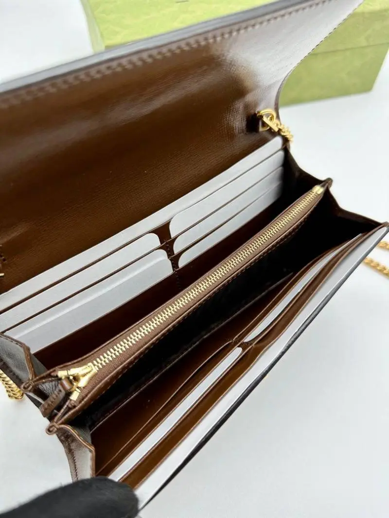 Gucci 76 Jackie ChainWallet Clutch With OriginalBox DustCover - Image 7
