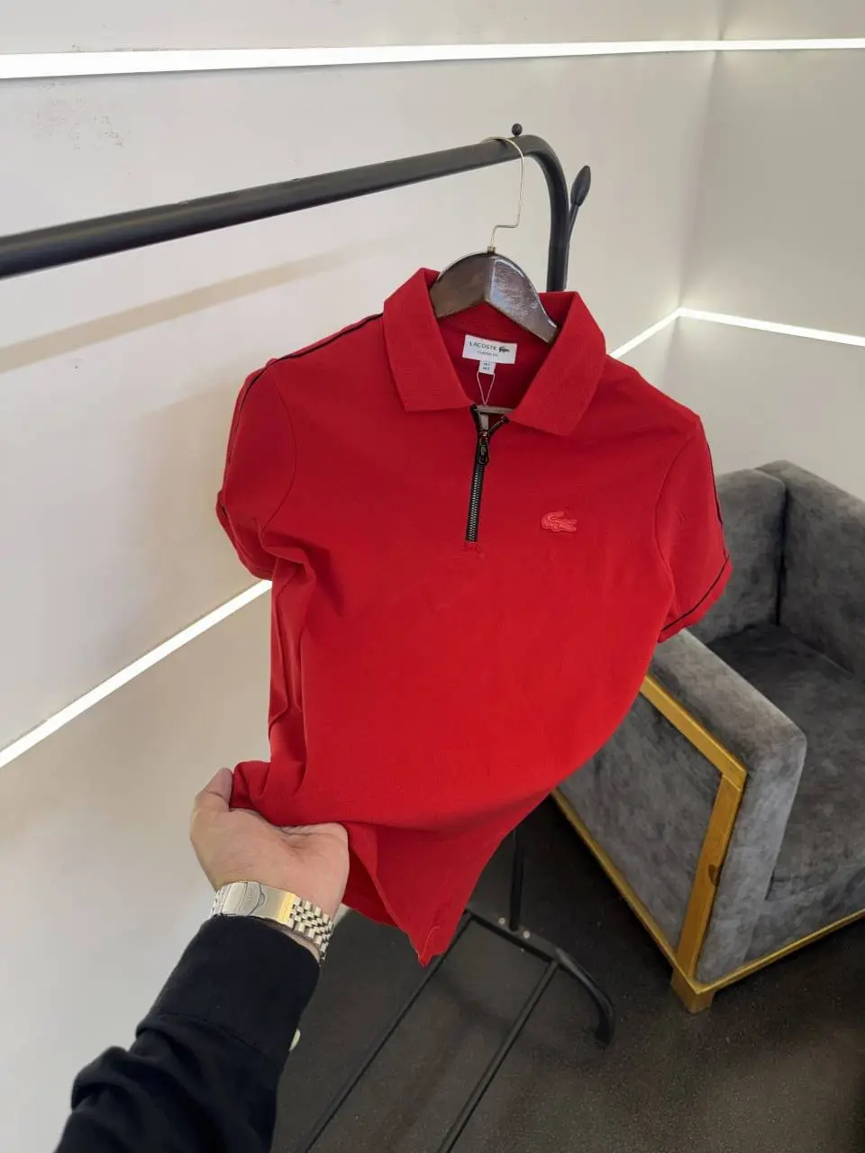 Lacoste imported polo tshirt red - Image 2