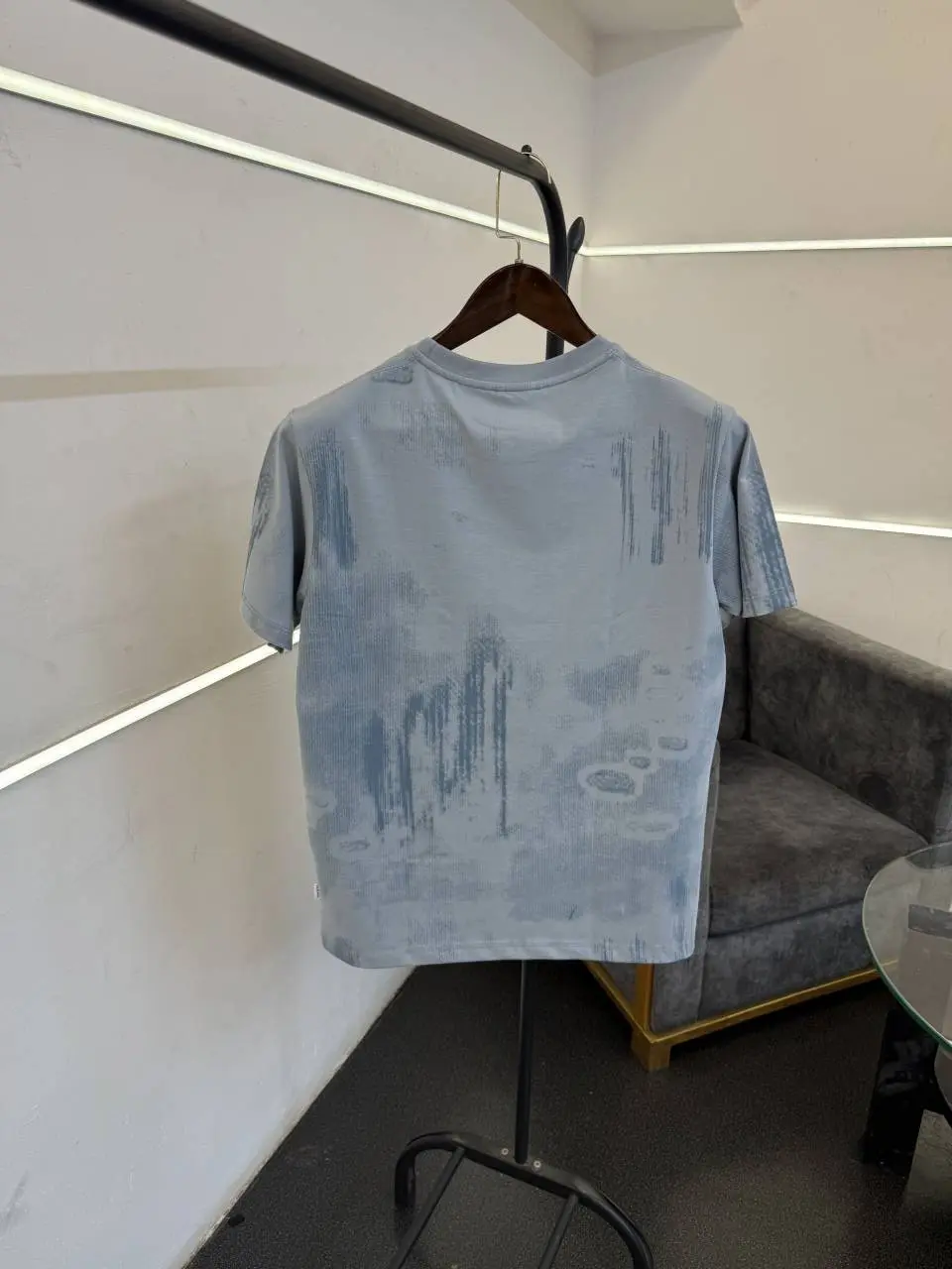 Loew e acid wash turkey imported round neck tshirt grey - Image 3