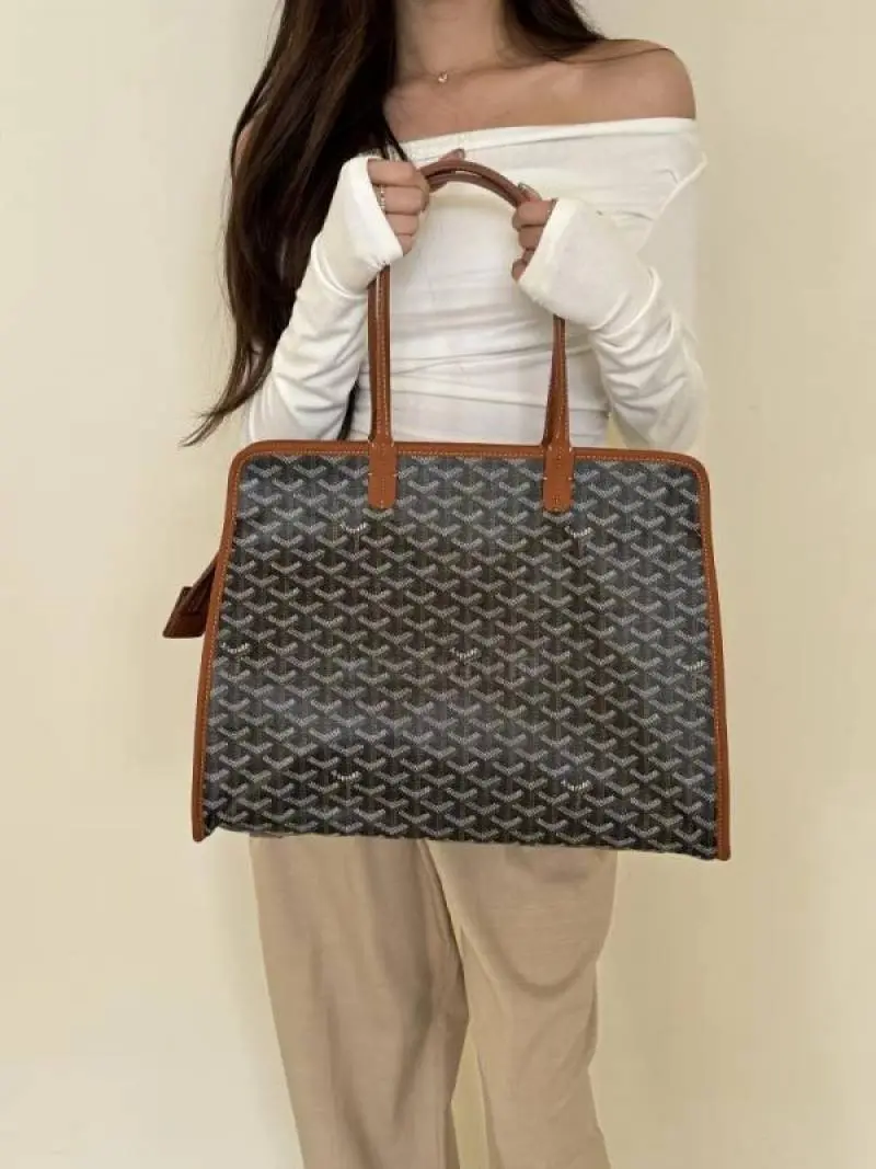 Goyaard Hardy Premium Quality Tote Bag With Extra Pouch & Dust Bag (Brown - 1197) - Image 7