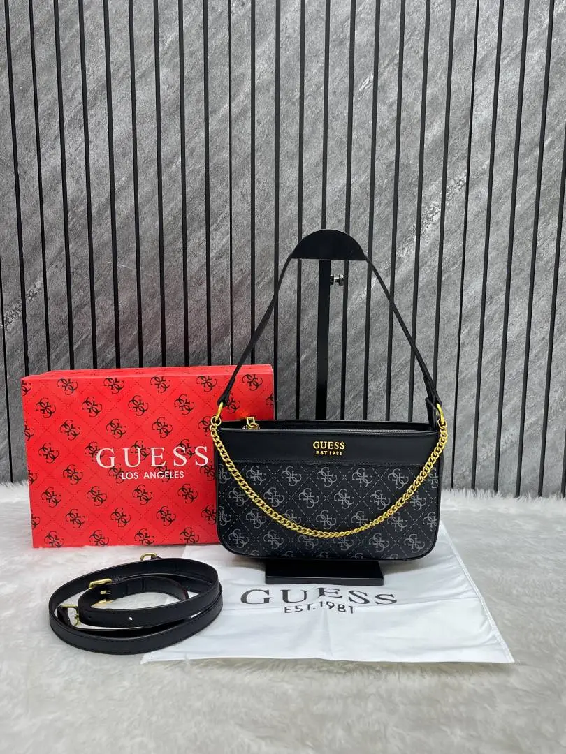Guess GS6 Katey Black Shoulder Bag With Original Box & Dust Cover - Image 5