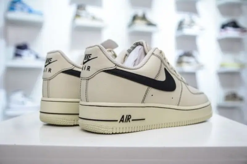 Nike Airforce 1 LV8 Leather Cream Black - Image 6