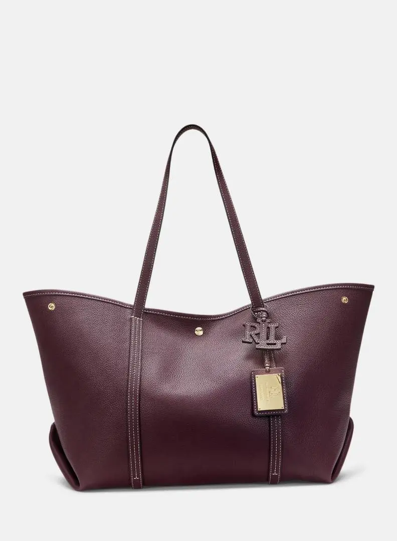 Ralph Lauren Pebbled Leather Large Emerie Tote