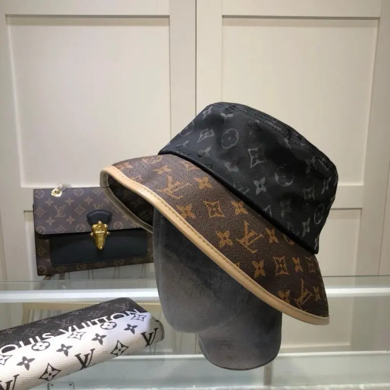 Louis Vuitton Monogram Premium Bucket Hat With Brand Polly Bag ( 915 ) - Image 3
