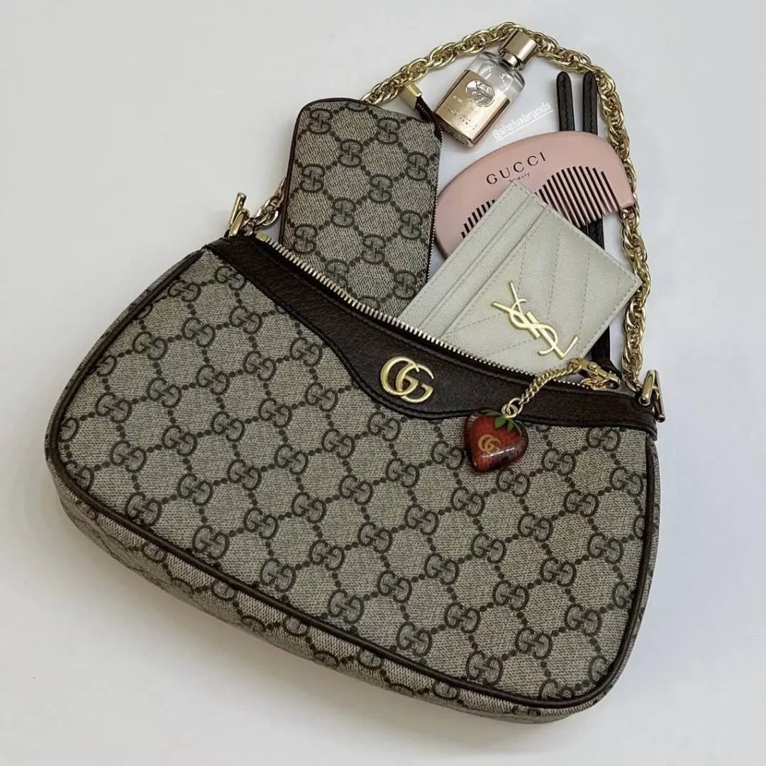 Gucci Ophidia GG ShoulderBag With CherryZip DoubleBox Red GuchiBox Packing - Image 2