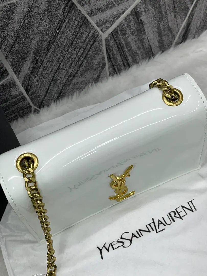 Ysl Patent Leather Flap Bag With Original Box & Dust Cover Packaging - Image 4