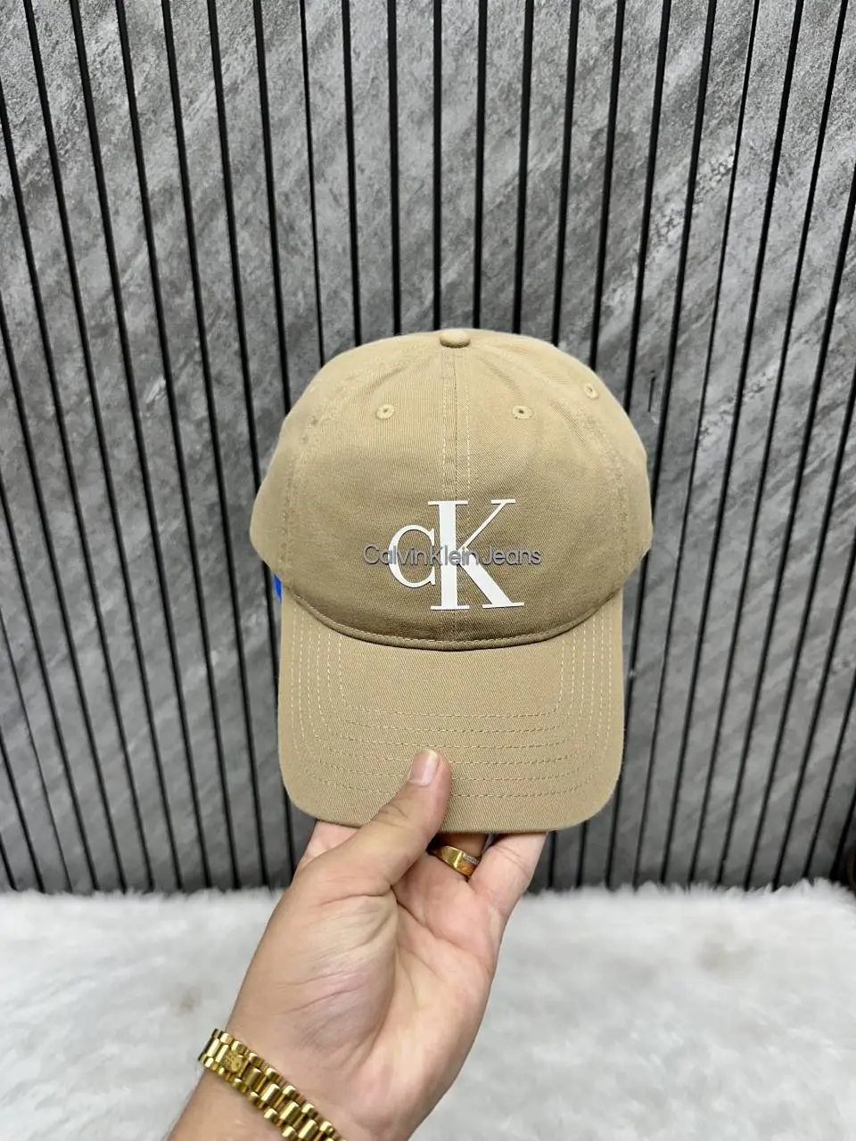 Calvin Kline Denim Mud Highend Premium Unisex Cap With Original Polly Bag - Image 2
