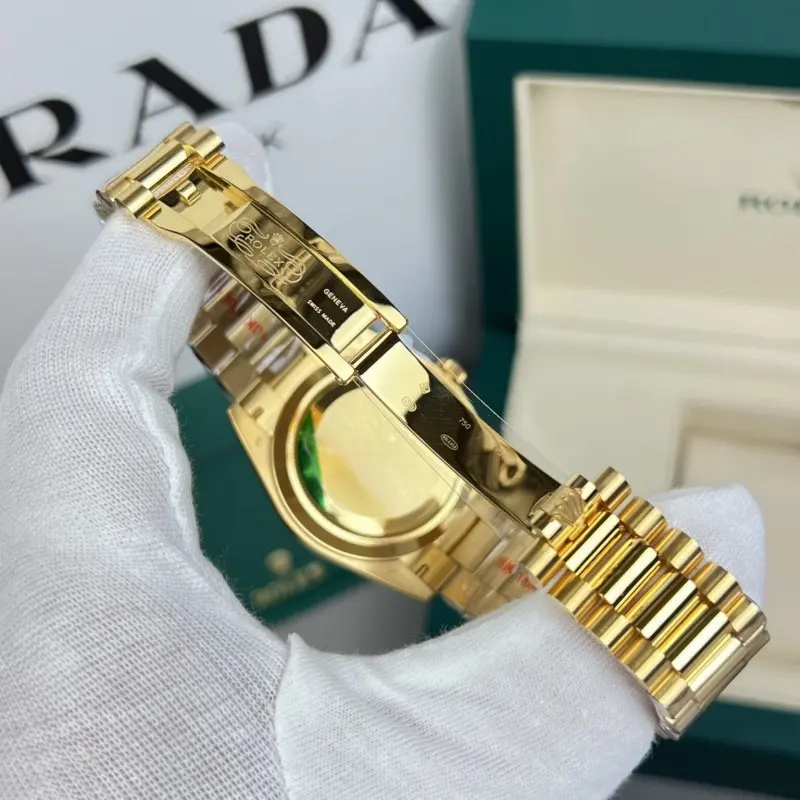 Rolex Oyster perpetual Day Date Yellow-Gold Diamond Bazel Ref-218238 Z-R Quality - Image 2