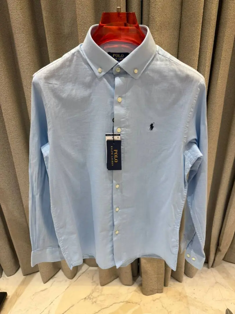 Ralph Lauren Chest Logo Full Sleeves Shirt Sky