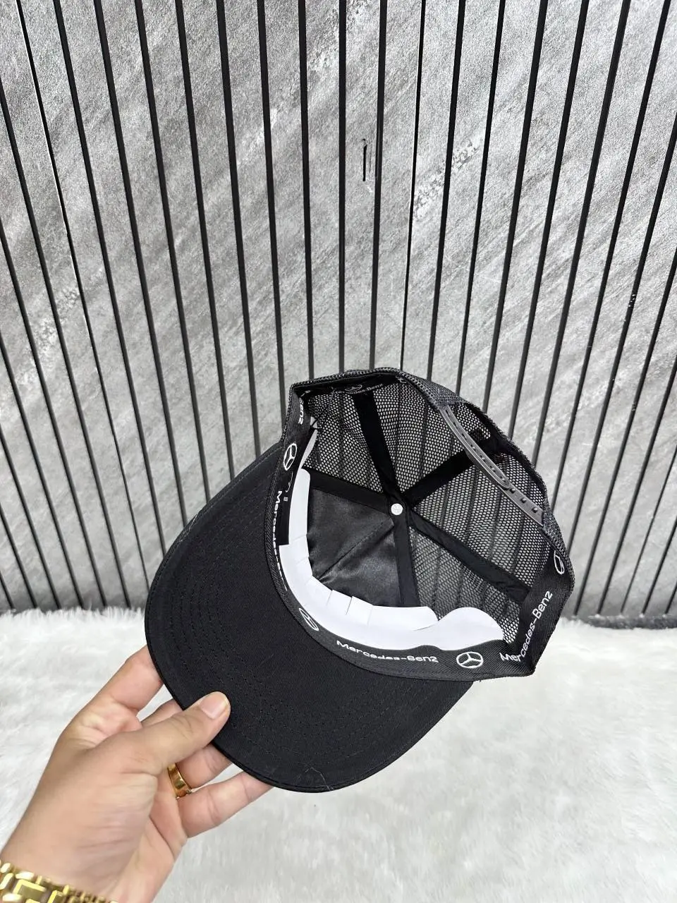 Mercedes Benz Amg Black Front Logo Premium Unisex Trucker Hat - Image 2
