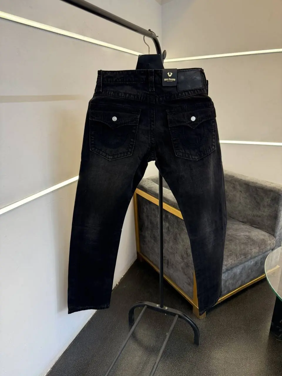 True religion imported straight fit hyperflex denim carbon black - Image 3