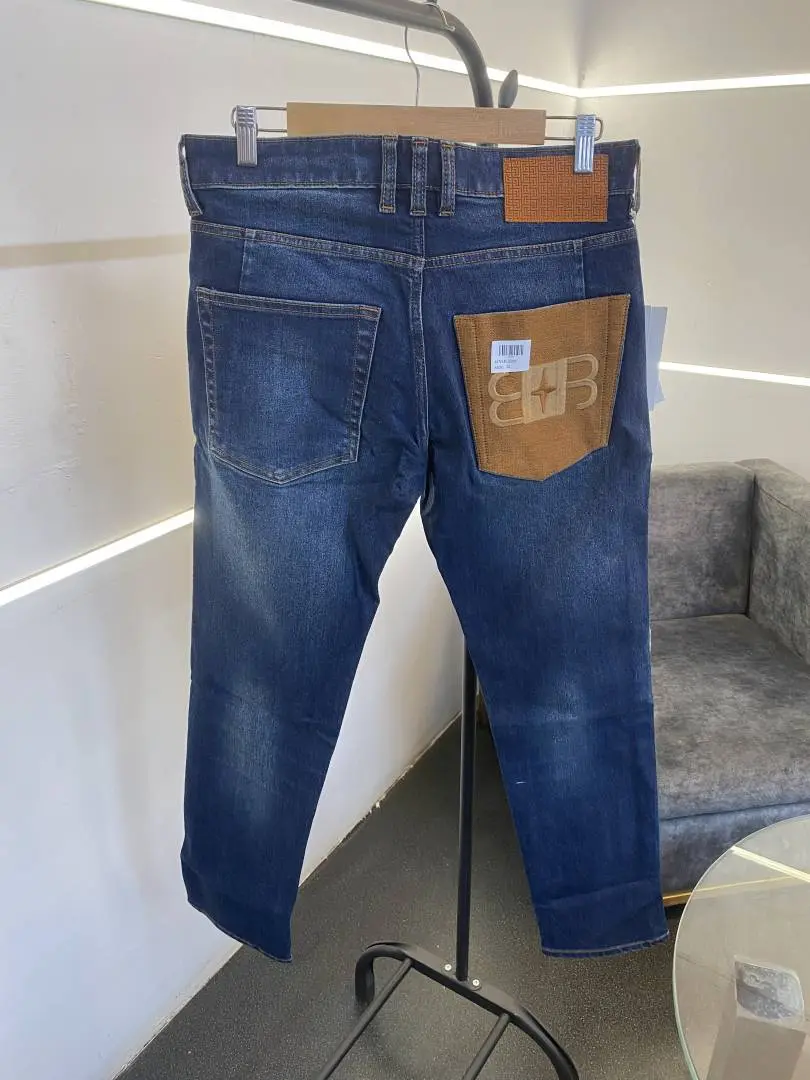 Balmain embroidery logo dark blue imported box pack hyperflex denim - Image 4