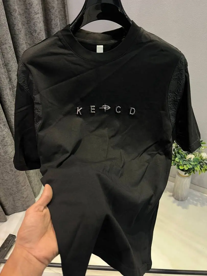KOREAN IMPORTED HIGH DEMAND ARTICLE T-SHIRT BLACK - Image 2