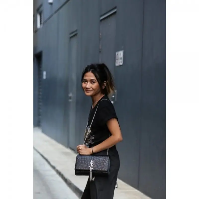 YSL Saint Laurent Kate Tassel Sling Bag With OG Box & Dust Bag (Black - 769) - Image 2
