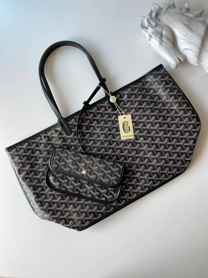 Goyard Artios Black Tote Bag With Wallet & Dust Cover Packaging