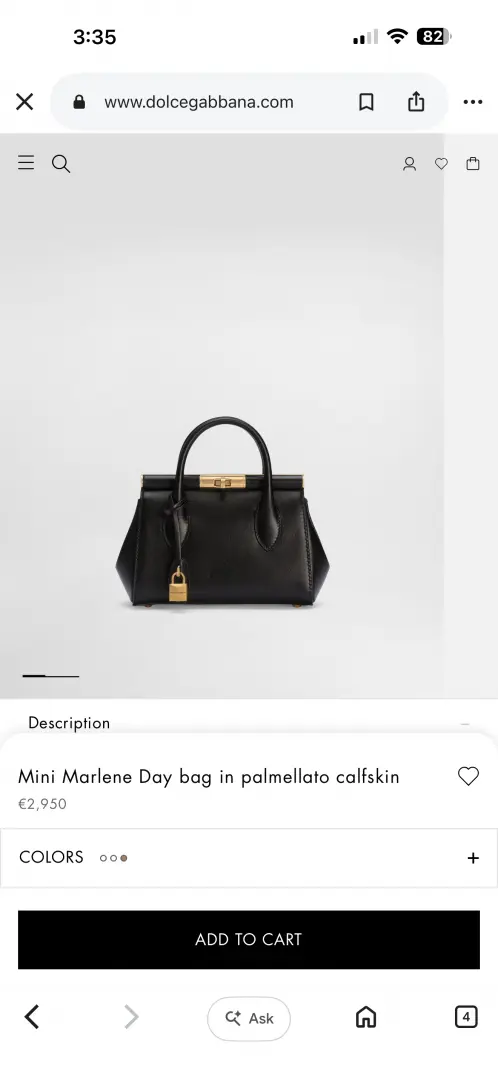 Dolcce & Gabbana 9026 Mini MarleneBlack With Original Box & DustCover