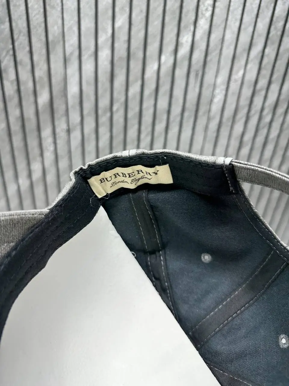 Burberry 11 Highend Premium Graphite Unisex Cap With Original Polly bag - Image 4