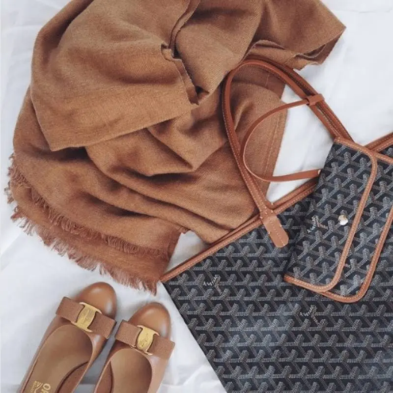Goyaard Saint Louiis Premium Tote Bag With Extra Pouch & Dust Bag (Brown - 1192) - Image 6