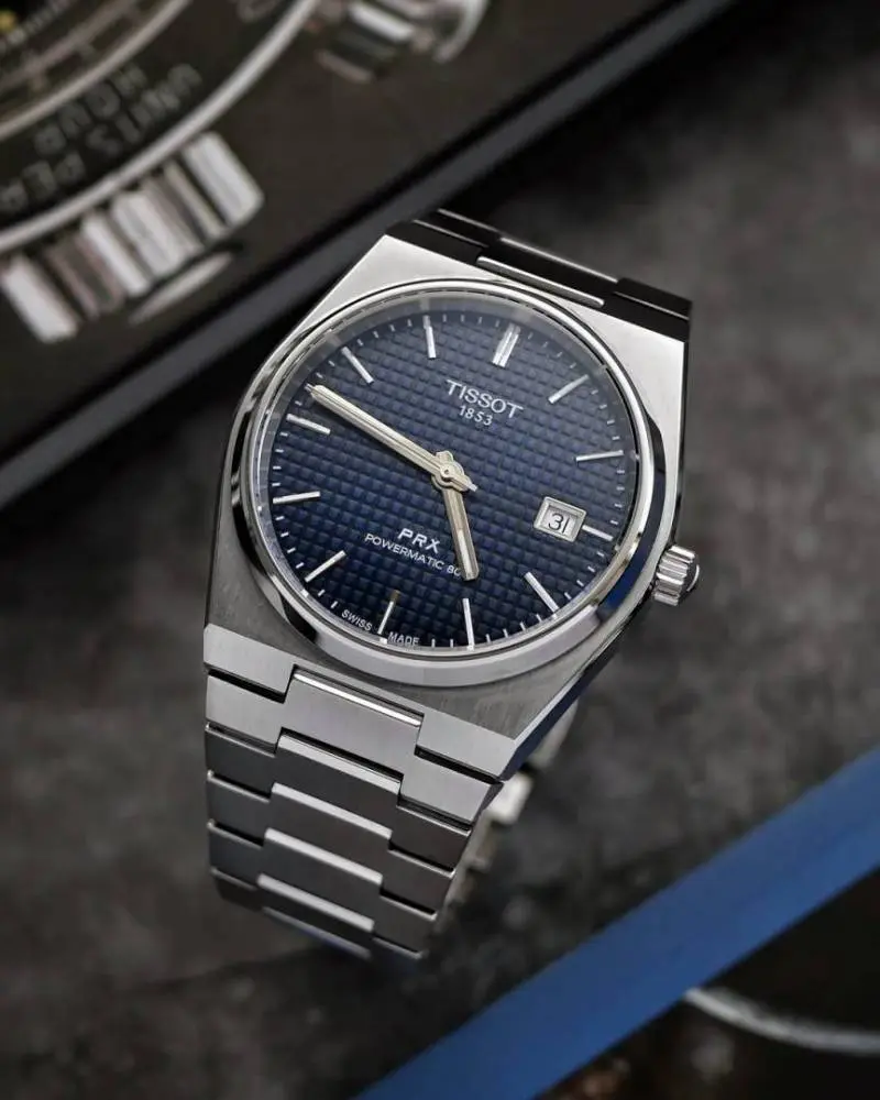 Tissot 1853 Prx Automatic Top Quality silver dark blue - Image 4