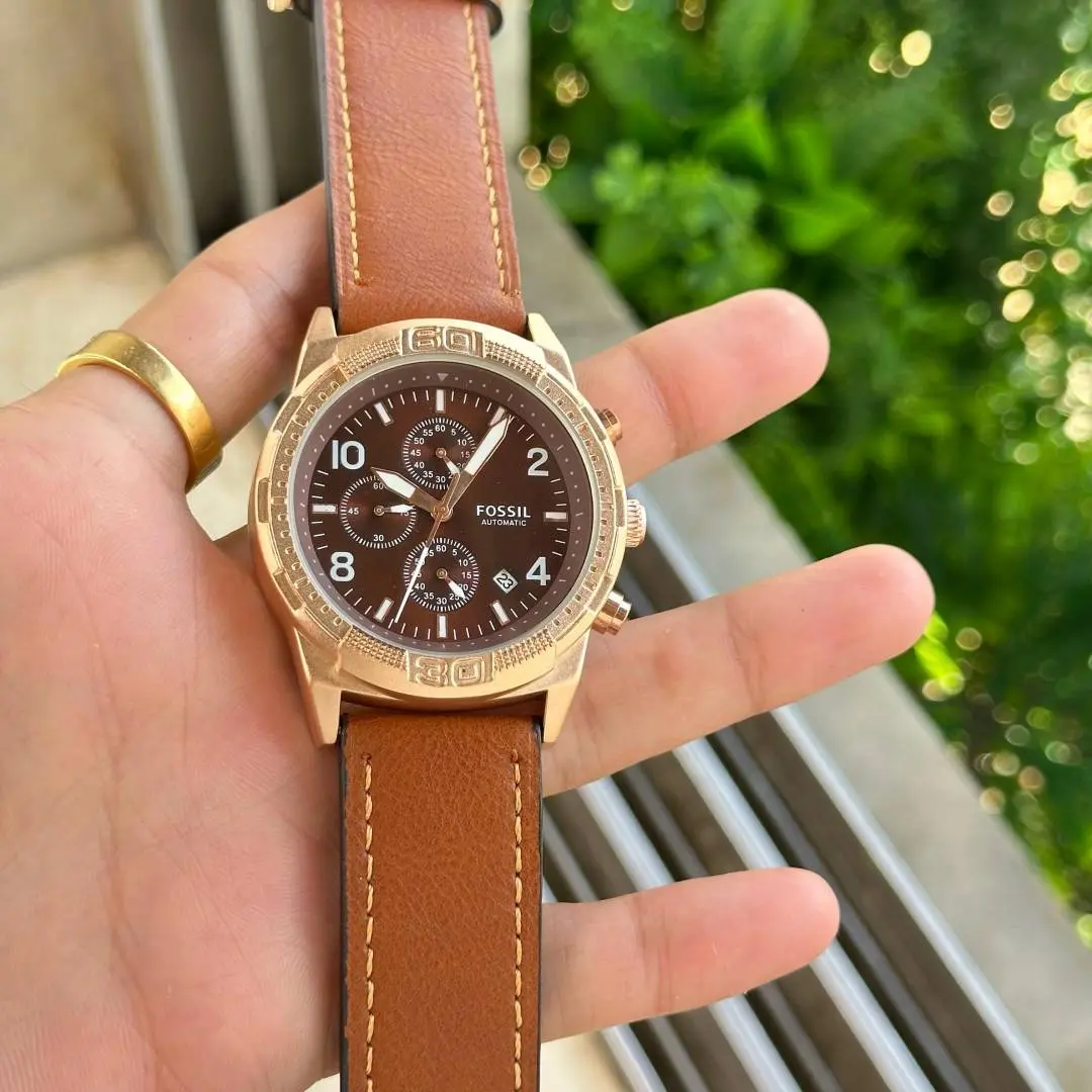Fossil Bronson Chronograph Luggage Leather - Image 4