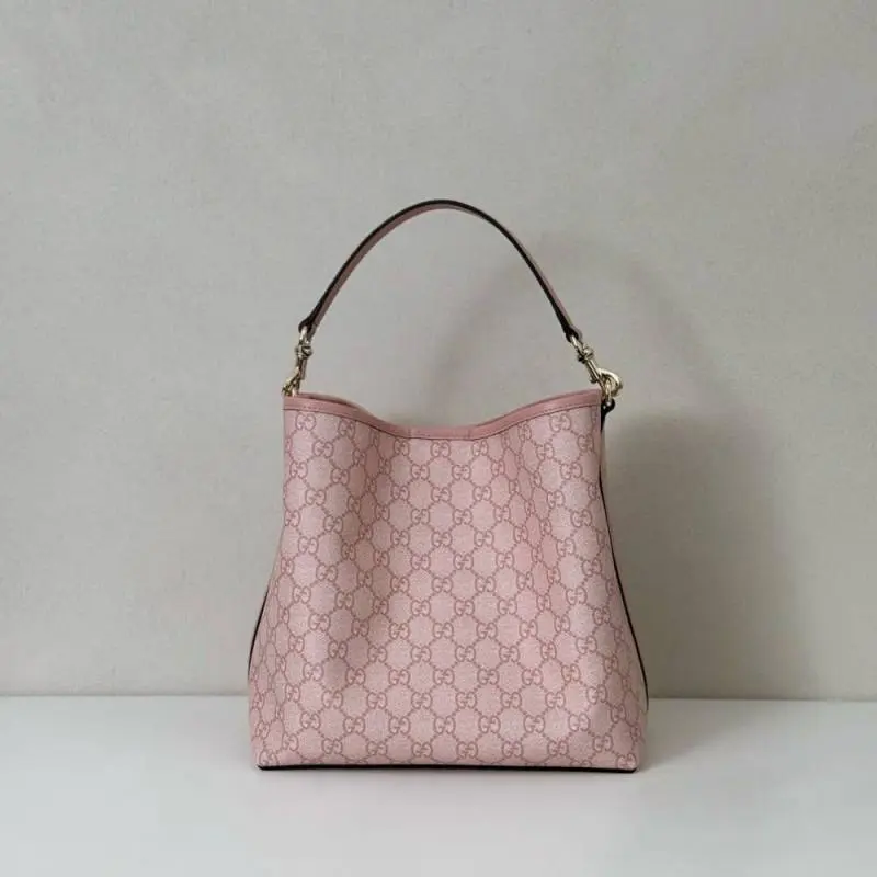Gucci GG Emblem CB Pink Medium Bucket With Original DustCover & CarryBag - Image 3