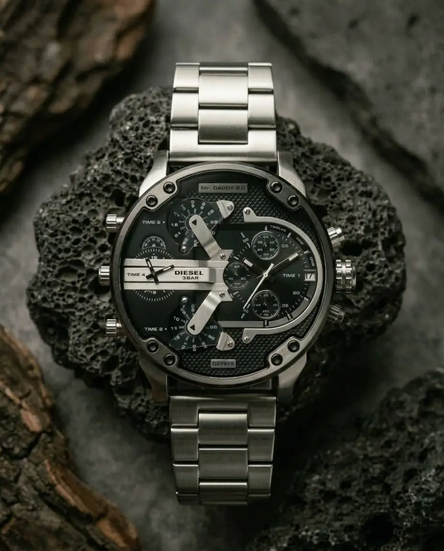 Diesel 3 Bar Big Dady Silver Black Heavy Quality
