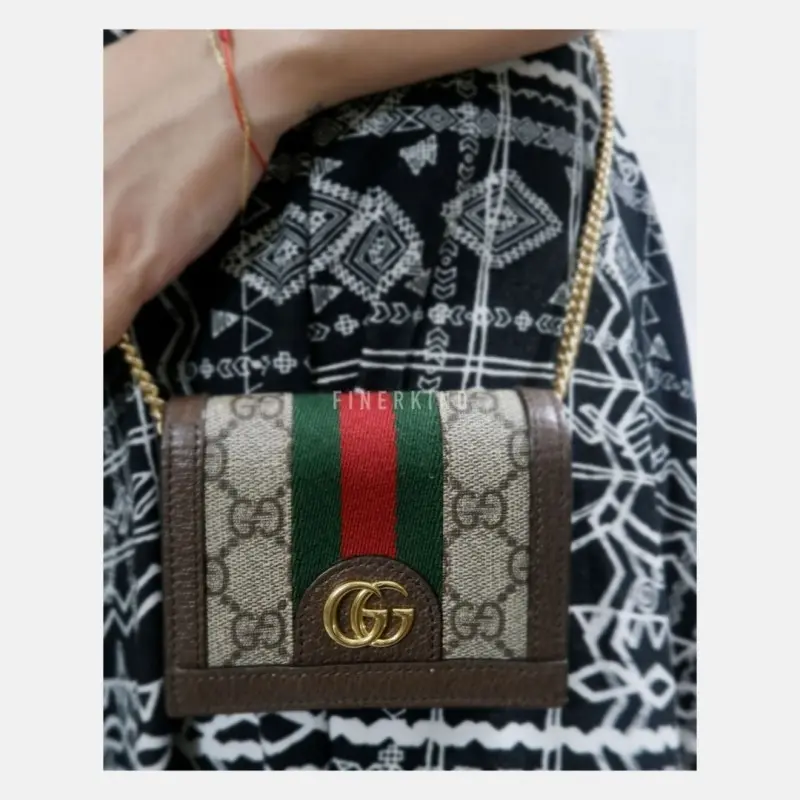 Gucci Ophidia GG Chain On Wallet With OriginalBox - Image 5