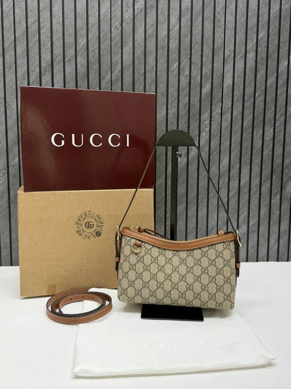 Gucci GG Emblem Small Shoulder Bag With Origin uble Box DustCover & LongBelt