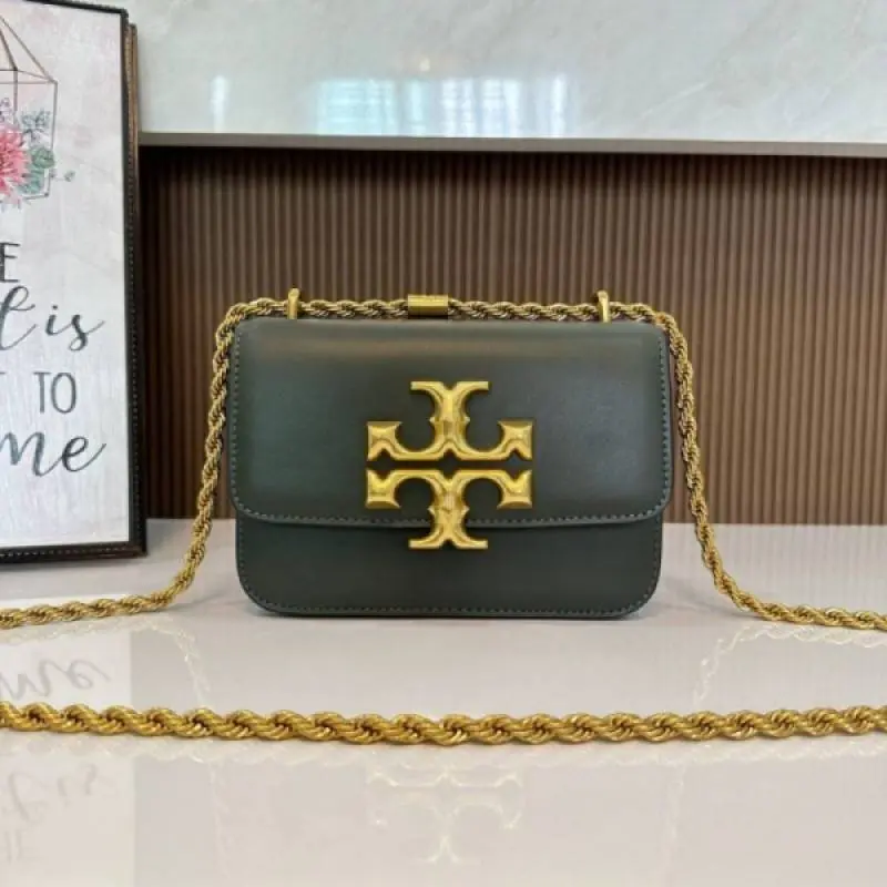 Tory565 Burch Eleanor Premium Quality Shoulder Bag With OG Box & Dust Bag (Green - 565) - Image 7
