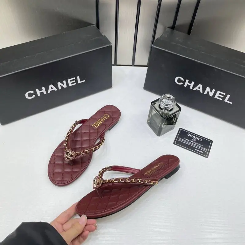 Chanel Onsale Thong Flats With OriginalBox