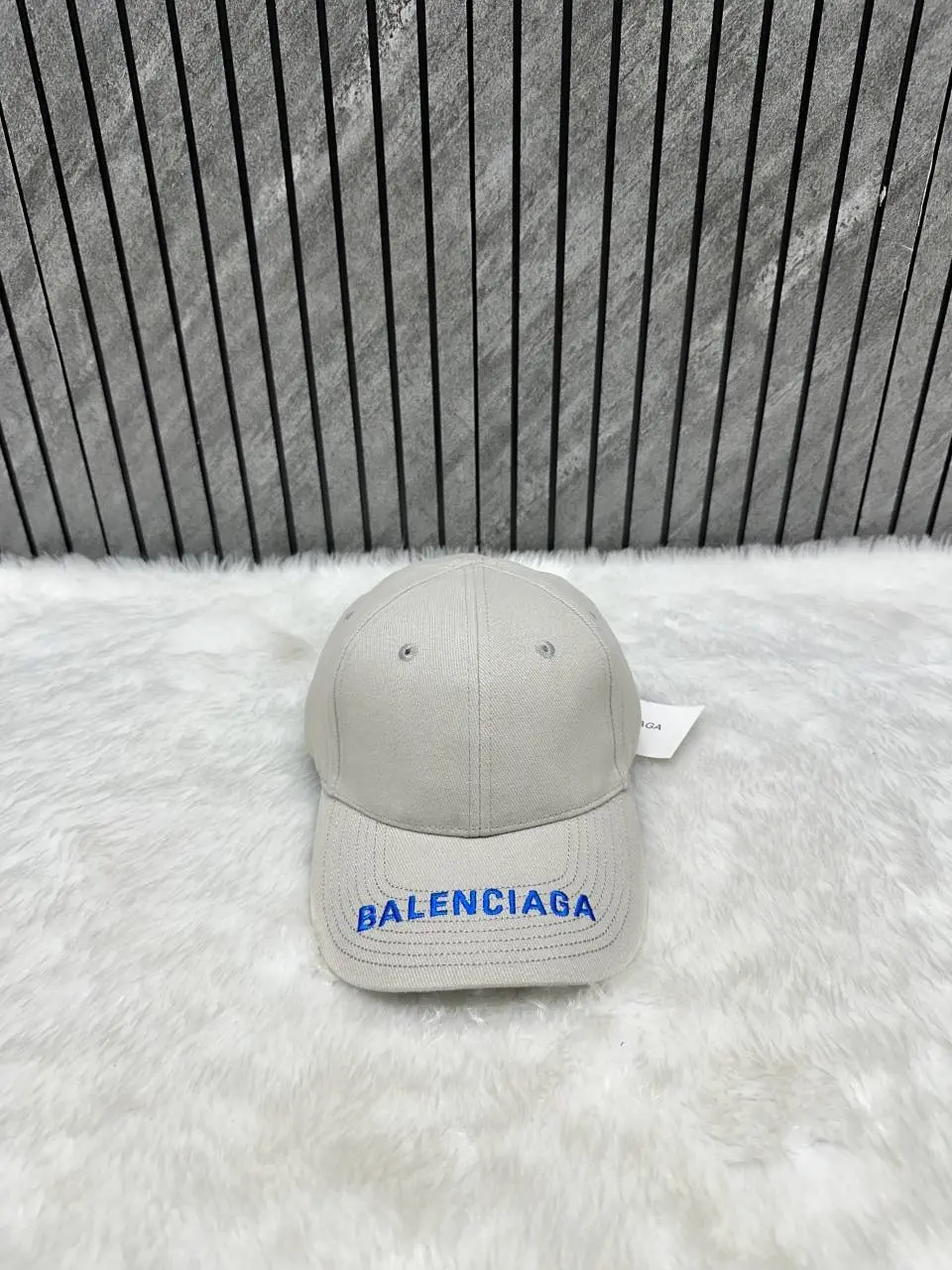 Balenciaga Grey Blue No Squatshee Premium Unisex Cap - Image 2