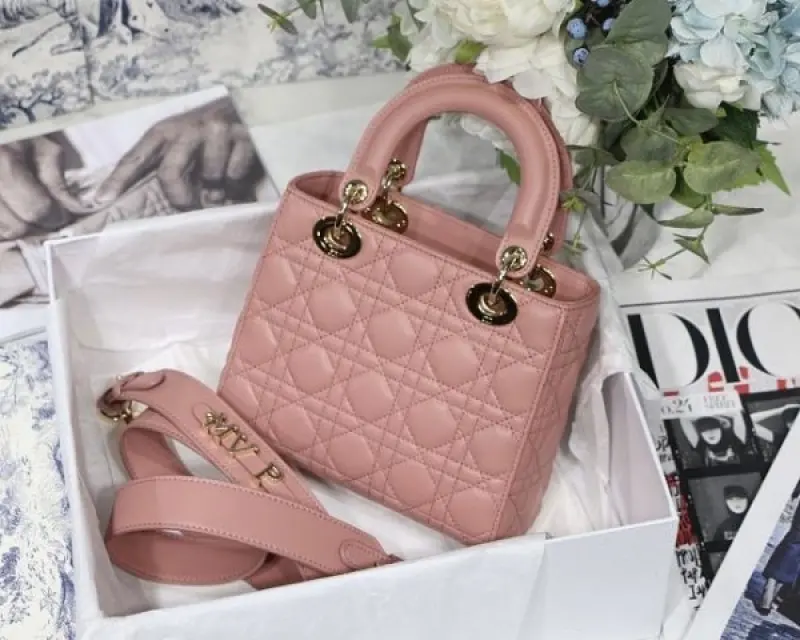 Dior Lady My ABC Gold With OG Box & Dust Bag (Pink-734) - Image 3