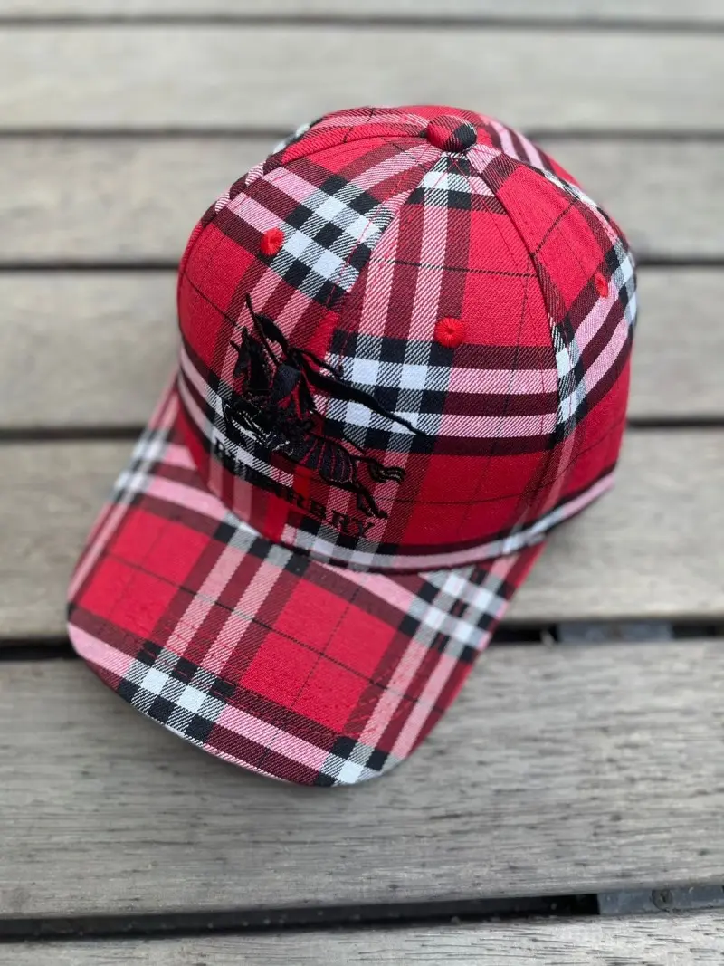 Burberry Big Logo Red Monogram Premium Unisex cap (With Box) 573