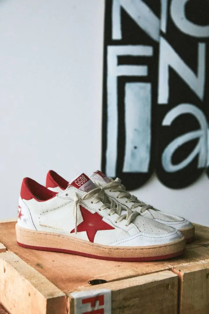 Golden Goose Ball Star Low White Red PLAIN BOX sale - Image 3