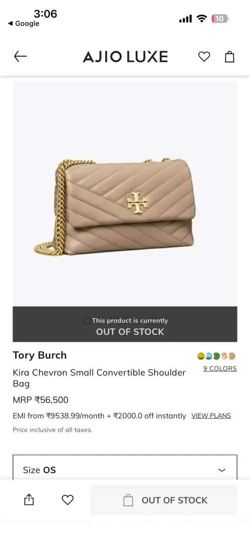 Tory Burcch Khakhi Kira Small Convertible Quilted Shoulder Bag With Double Box OG Packing - Image 5