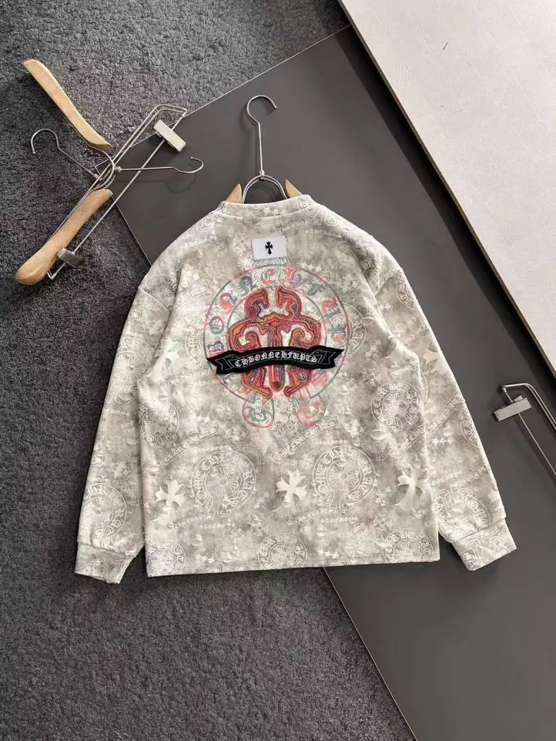 CHROME HEARTS IMPORTED SWEATSHIRT STORE ARTICLE CREAM AND GREY - Image 6