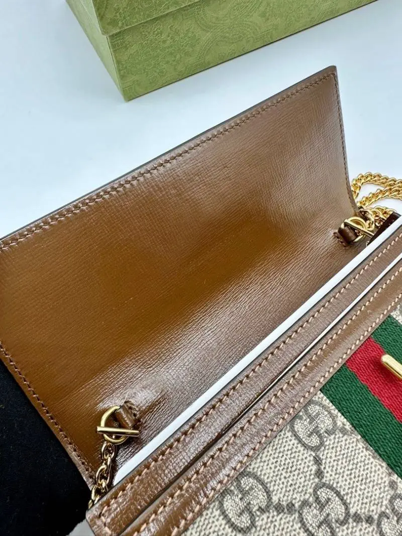 Gucci 76 Jackie ChainWallet Clutch With OriginalBox DustCover - Image 8