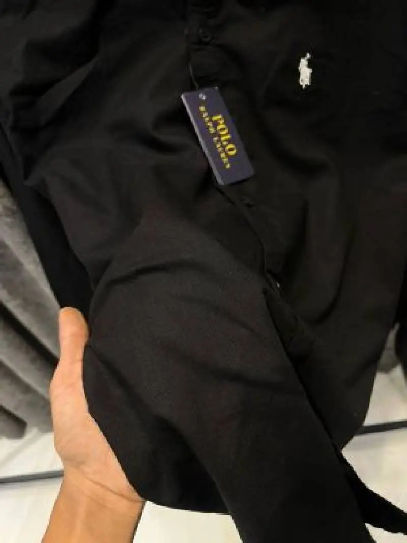 Ralph LAUREN P-OLO IMPORTED STORE ARTICLE SHIRT linen fabric - Image 3